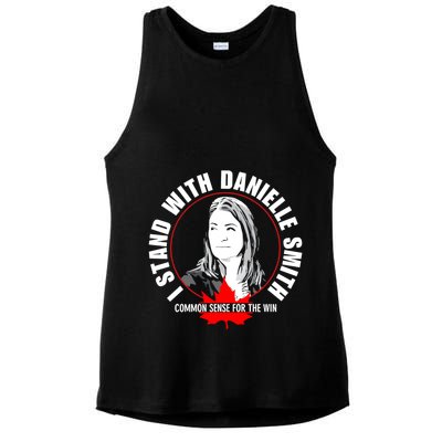 April Hutchinson Wearing I Stand With Danielle Smith Bella Canvas Signature Ladies PosiCharge Tri-Blend Wicking Tank
