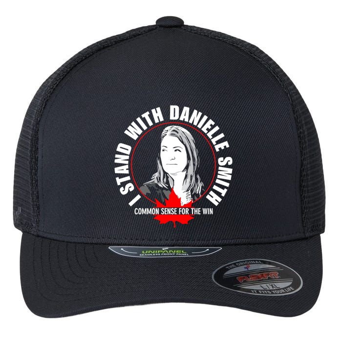 April Hutchinson Wearing I Stand With Danielle Smith Bella Canvas Signature Flexfit Unipanel Trucker Cap
