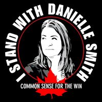 April Hutchinson Wearing I Stand With Danielle Smith Bella Canvas Signature Flexfit Unipanel Trucker Cap