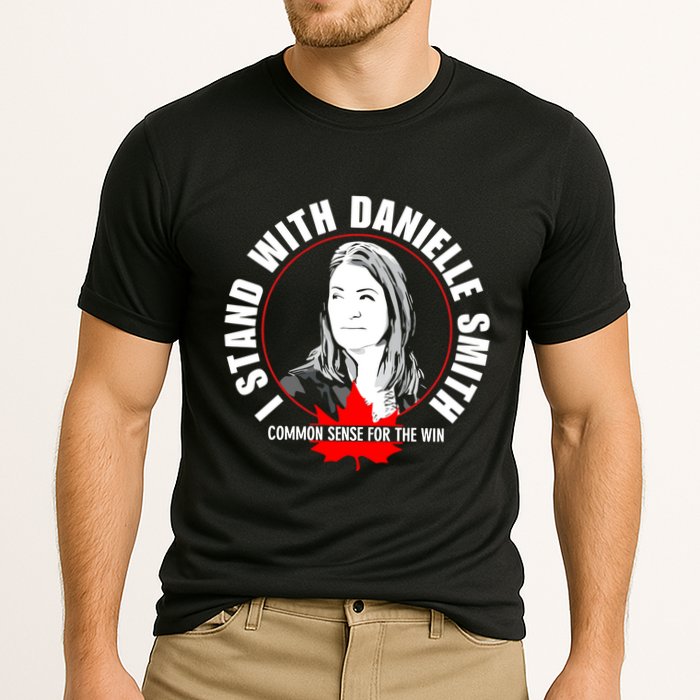 April Hutchinson Wearing I Stand With Danielle Smith Bella Canvas Signature Performance Shirt