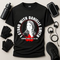 April Hutchinson Wearing I Stand With Danielle Smith Bella Canvas Signature Performance Shirt