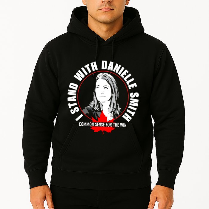 April Hutchinson Wearing I Stand With Danielle Smith Bella Canvas Signature Hoodie