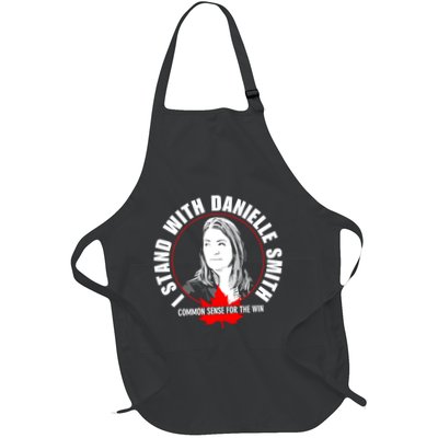 April Hutchinson Wearing I Stand With Danielle Smith Bella Canvas Signature Apron