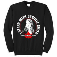 April Hutchinson Wearing I Stand With Danielle Smith Bella Canvas Signature Sweatshirt