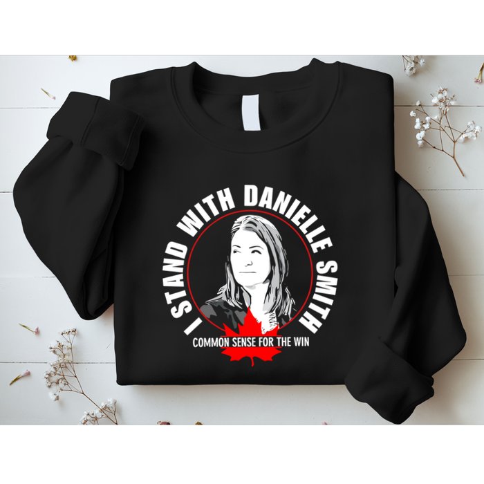 April Hutchinson Wearing I Stand With Danielle Smith Bella Canvas Signature Sweatshirt