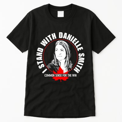 April Hutchinson Wearing I Stand With Danielle Smith Bella Canvas Signature Tall T-Shirt