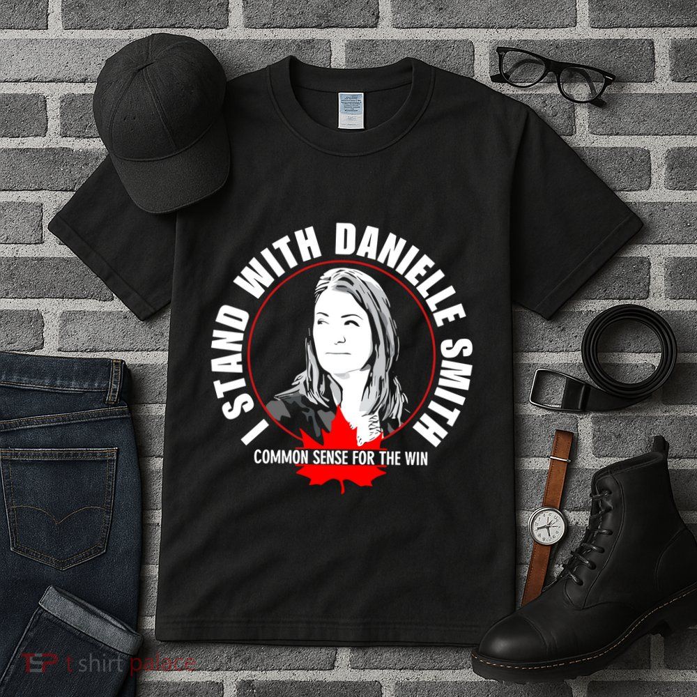 April Hutchinson Wearing I Stand With Danielle Smith Bella Canvas Signature Tall T-Shirt