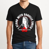 April Hutchinson Wearing I Stand With Danielle Smith Bella Canvas Signature V-Neck T-Shirt