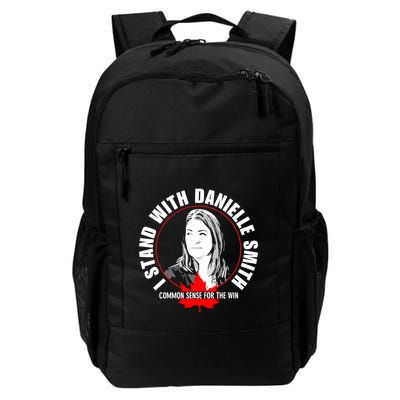 April Hutchinson Wearing I Stand With Danielle Smith Bella Canvas Signature Backpack