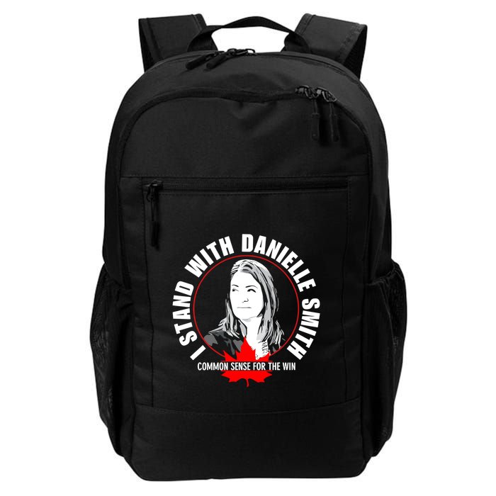April Hutchinson Wearing I Stand With Danielle Smith Bella Canvas Signature Backpack