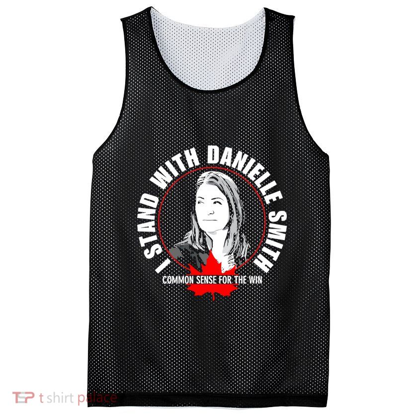 April Hutchinson Wearing I Stand With Danielle Smith Bella Canvas Signature Mesh Reversible Basketball Jersey Tank