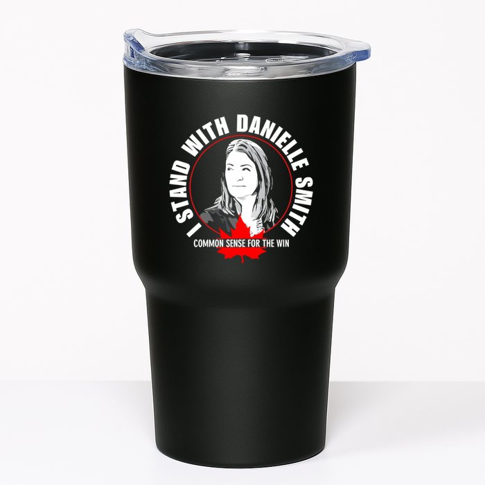 April Hutchinson Wearing I Stand With Danielle Smith Bella Canvas Signature Tumbler