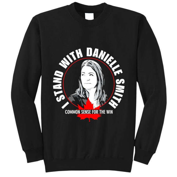 April Hutchinson Wearing I Stand With Danielle Smith Bella Canvas Signature Tall Sweatshirt