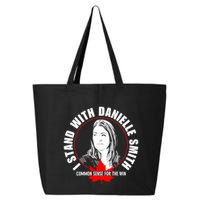 April Hutchinson Wearing I Stand With Danielle Smith Bella Canvas Signature 25L Jumbo Tote