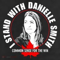 April Hutchinson Wearing I Stand With Danielle Smith Bella Canvas Signature 25L Jumbo Tote