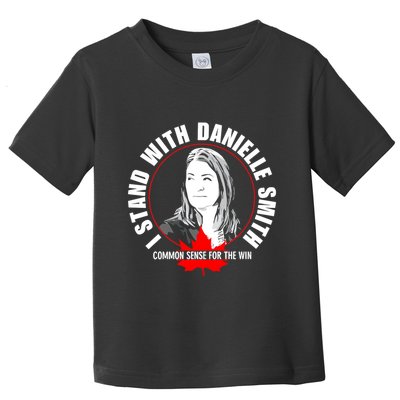 April Hutchinson Wearing I Stand With Danielle Smith Bella Canvas Signature Toddler T-Shirt