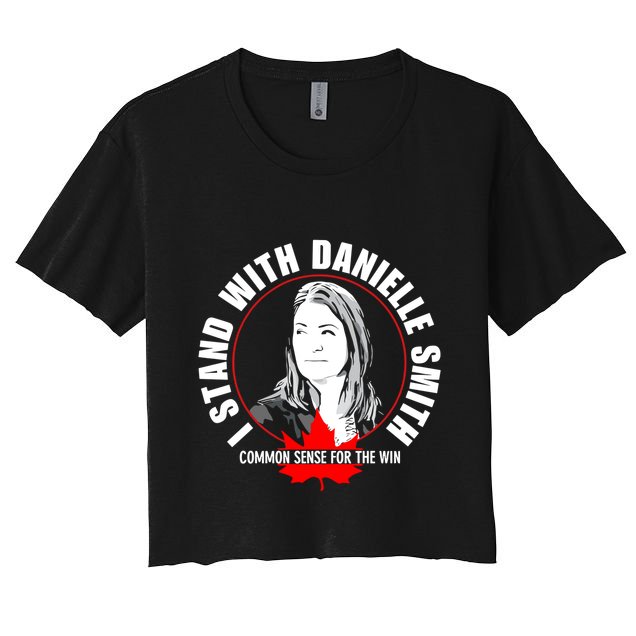 April Hutchinson Wearing I Stand With Danielle Smith Bella Canvas Signature Crop Top