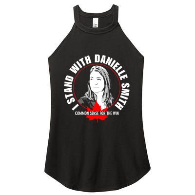 April Hutchinson Wearing I Stand With Danielle Smith Bella Canvas Signature Women's Perfect Tri Rocker Tank