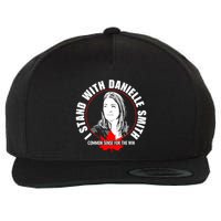 April Hutchinson Wearing I Stand With Danielle Smith Bella Canvas Signature Wool Snapback Cap
