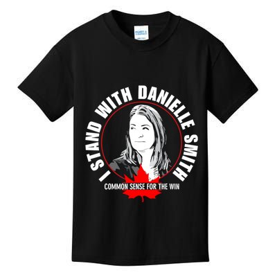 April Hutchinson Wearing I Stand With Danielle Smith Bella Canvas Signature Kids T-Shirt