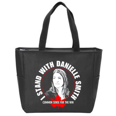 April Hutchinson Wearing I Stand With Danielle Smith Bella Canvas Signature Zip Tote Bag