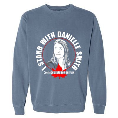 April Hutchinson Wearing I Stand With Danielle Smith Bella Canvas Signature Garment-Dyed Sweatshirt