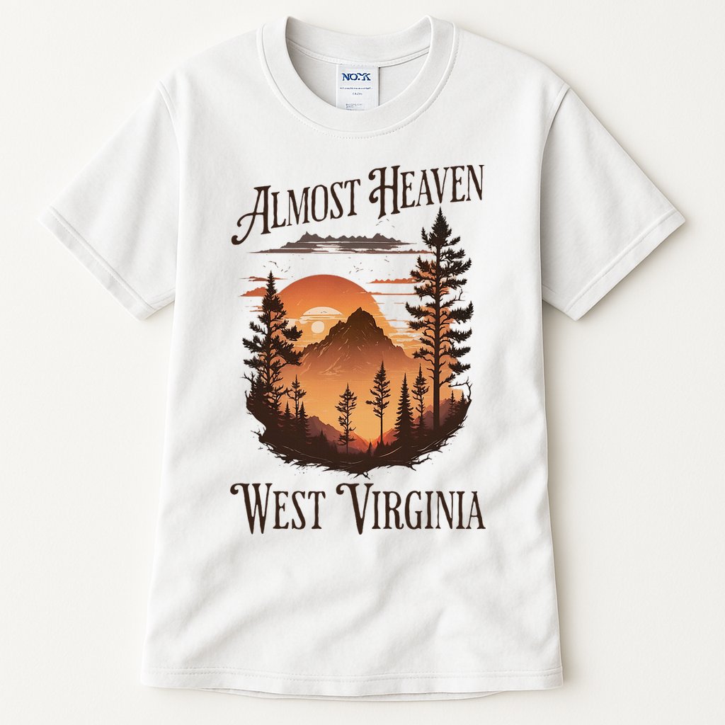Almost Heaven West Virginia Tall T-Shirt