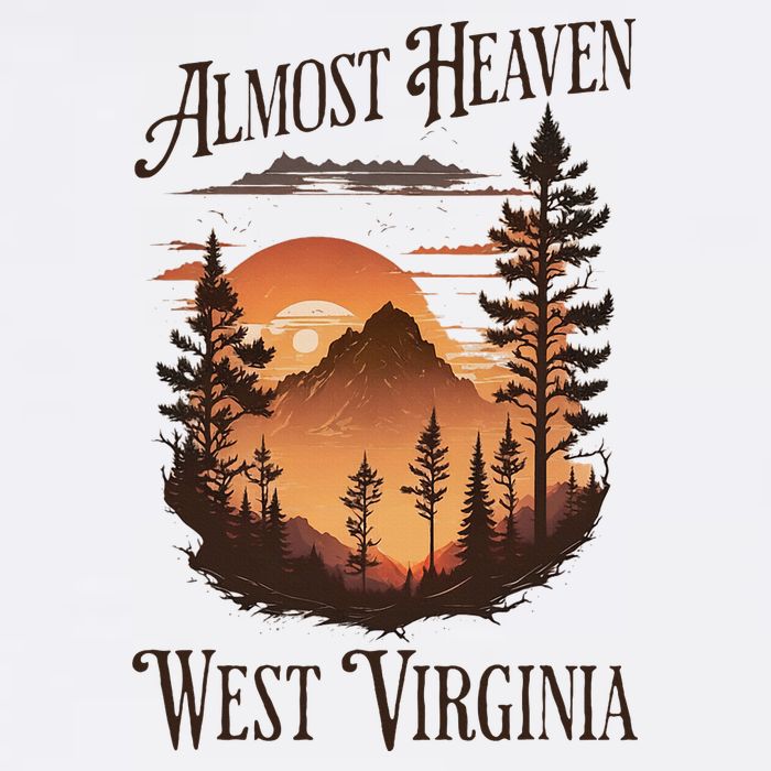 Almost Heaven West Virginia Flat Bill Trucker Hat