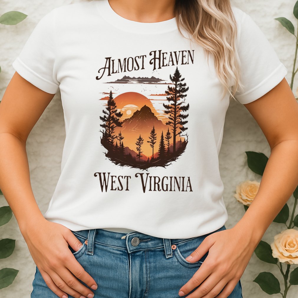 Almost Heaven West Virginia Womens T-Shirt