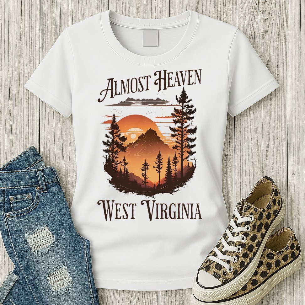 Almost Heaven West Virginia Womens T-Shirt