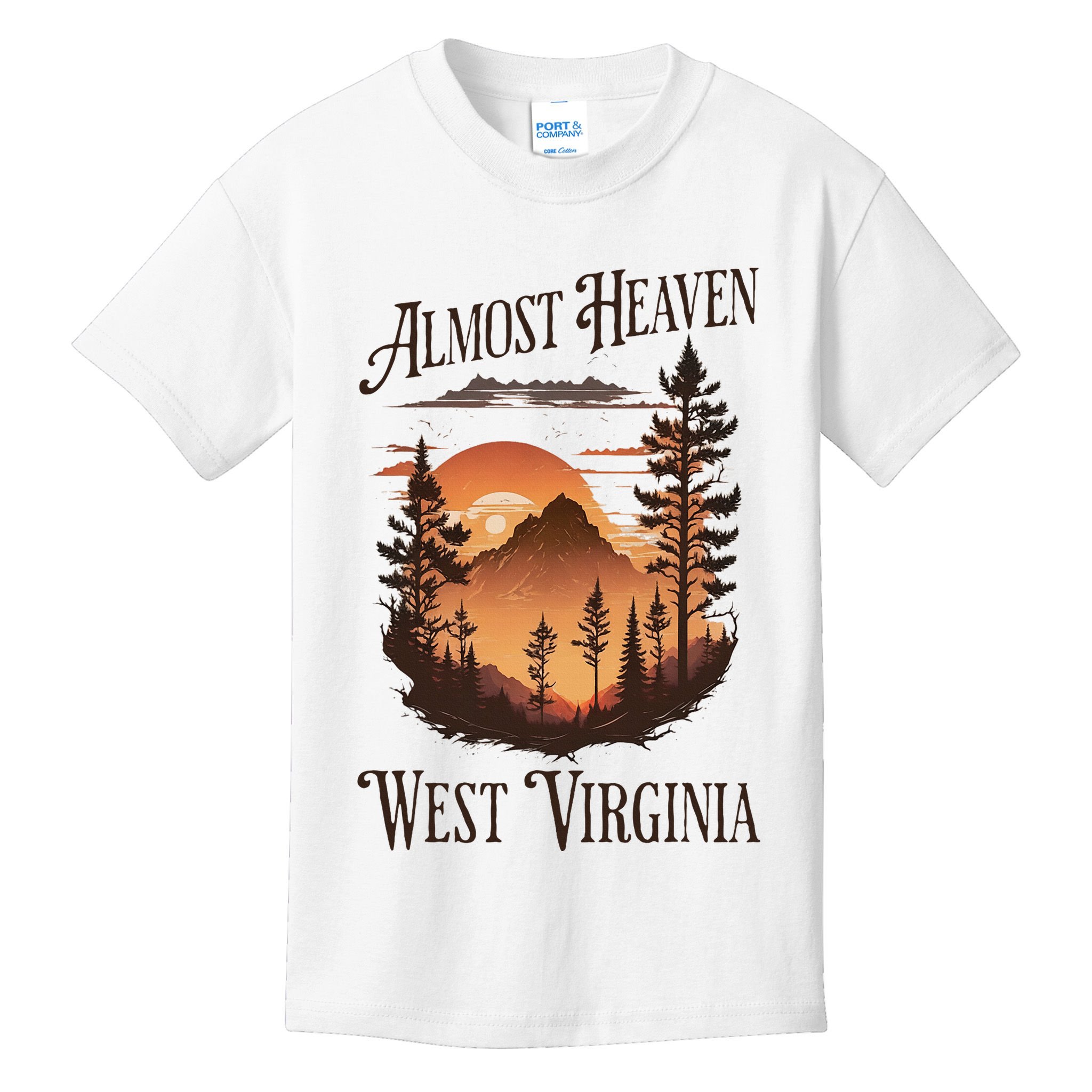 Almost Heaven West Virginia Kids T-Shirt