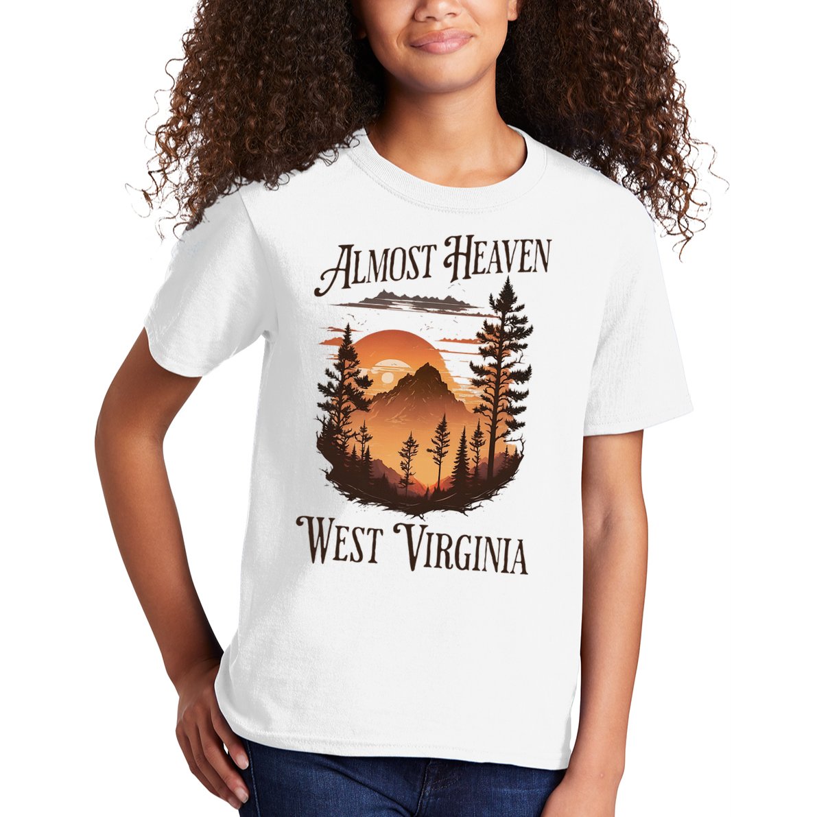 Almost Heaven West Virginia Kids T-Shirt