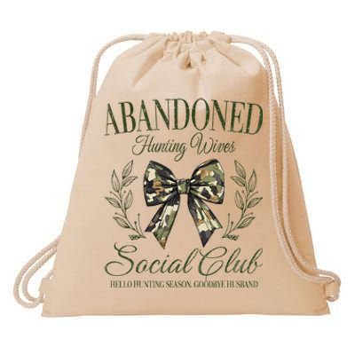 Abandoned Hunting Wives Social Club Drawstring Bag