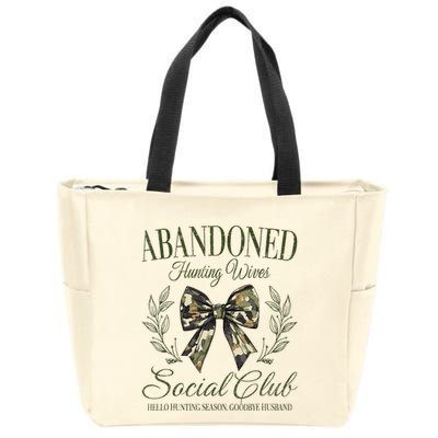 Abandoned Hunting Wives Social Club Zip Tote Bag