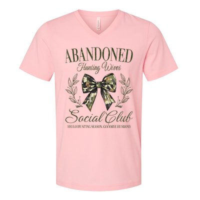 Abandoned Hunting Wives Social Club V-Neck T-Shirt