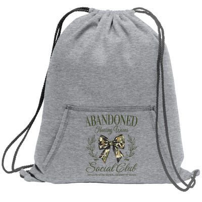 Abandoned Hunting Wives Social Club Sweatshirt Cinch Pack Bag