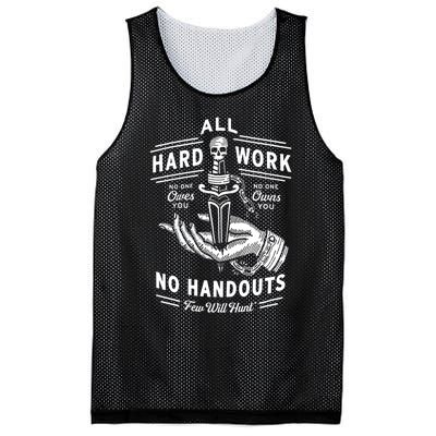 All Hard Work No Handouts Few Will Hunt Apparel Mesh Reversible Basketball Jersey Tank