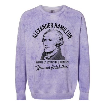 Alexander Hamilton Wrote 51 Essays In 6 Months Colorblast Crewneck Sweatshirt