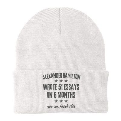 Alexander Hamiton Wrote 51 Essays Iin 6 Months Vintage Knit Cap Winter Beanie