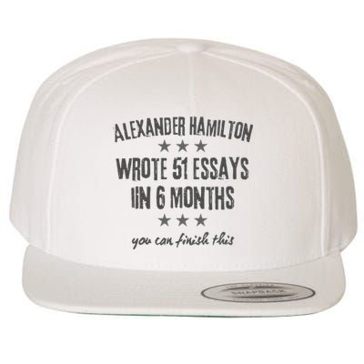 Alexander Hamiton Wrote 51 Essays Iin 6 Months Vintage Wool Snapback Cap