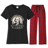 Alexander Hamilton Wrote 51 Essays In 6 Months Vintage Women's Flannel Pajama Set