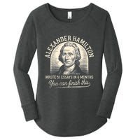 Alexander Hamilton Wrote 51 Essays In 6 Months Vintage Women's Perfect Tri Tunic Long Sleeve Shirt