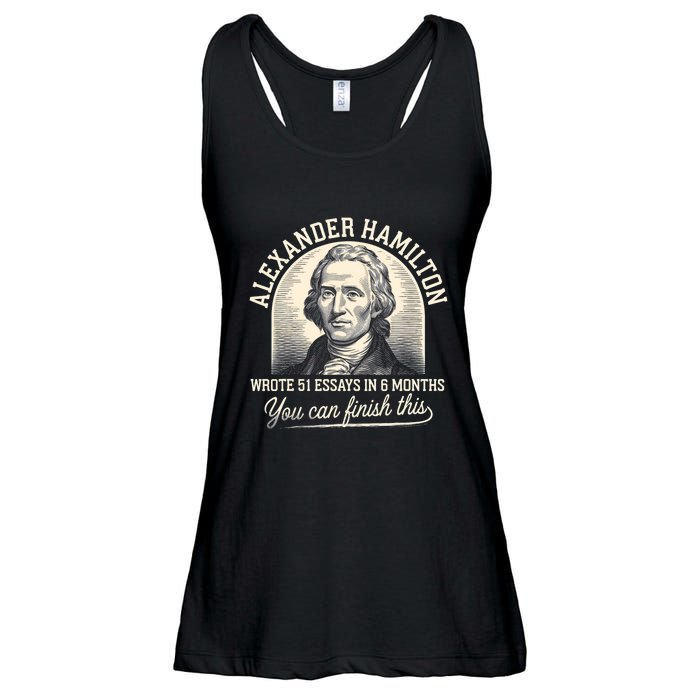 Alexander Hamilton Wrote 51 Essays In 6 Months Vintage Ladies Essential Flowy Tank