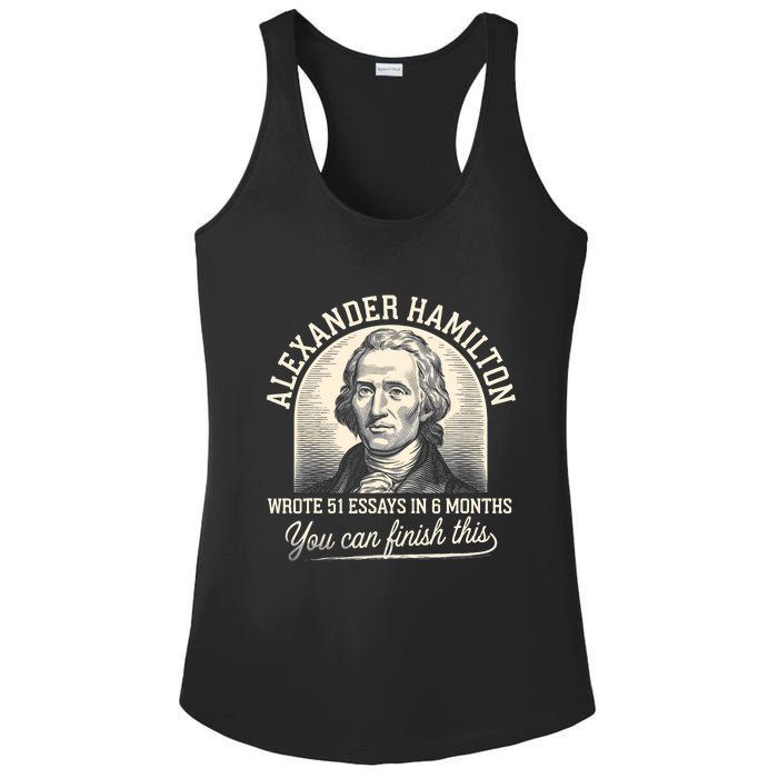 Alexander Hamilton Wrote 51 Essays In 6 Months Vintage Ladies PosiCharge Competitor Racerback Tank