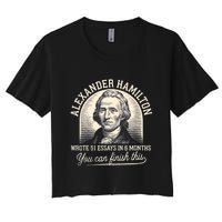 Alexander Hamilton Wrote 51 Essays In 6 Months Vintage Women's Crop Top Tee