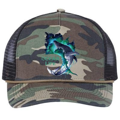 Awesome Humpback Whale Ocean Life Summer Dive Top Retro Rope Trucker Hat Cap