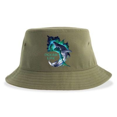 Awesome Humpback Whale Ocean Life Summer Dive Top Sustainable Bucket Hat