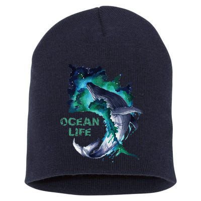 Awesome Humpback Whale Ocean Life Summer Dive Top Short Acrylic Beanie