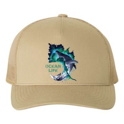 Awesome Humpback Whale Ocean Life Summer Dive Top Yupoong Adult 5-Panel Trucker Hat