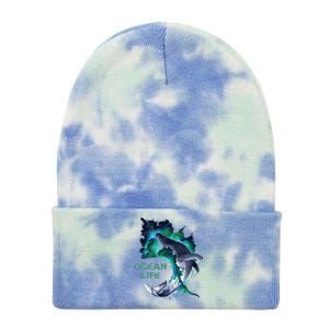 Awesome Humpback Whale Ocean Life Summer Dive Top Tie Dye 12in Knit Beanie